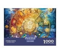 Constelación Rompecabezas para Adultos 1000 Piezas Los Doce Signos Zodiacales Rompecabezas para Adultos, Juego de Rompecabezas Familiar Regalos de Cumpleaños. Desafío Alta Dificultad