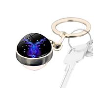 Constelaciones Charm - Bola Colgante Cadena De Llave | Brillante En La Cadena De Llaves Oscuras | Constelación Llaves Llave | Llavero De Bola De Vidrio Convexo De Doble Cara | Accesorios De Mochila