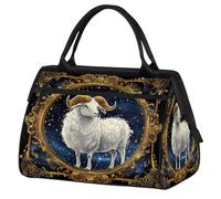 Constellation Aries Space Travel - Bolsa de deporte para mujeres y hombres, bolsa de lona impermeable de gran capacidad, bolsa de transporte para gimnasio, viajes, actividades al aire libre