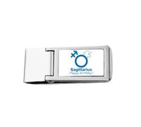 Constellation Fate - Cartera de bolsillo con clip de acero inoxidable para celebración de cumpleaños, diseño de Sagitario