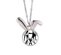 Constellation Geni - Collar con colgante de conejo con signo del zodiaco