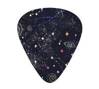 Constellation Star Clusters Galaxies - Púas de guitarra de color a la moda, paquete de 12 unidades, para guitarra acústica, guitarra eléctrica, ukelele