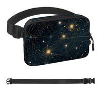 Constellations - Cangureras L para mujeres y hombres, riñonera cruzada con bolsillos con cremallera, riñonera impermeable con correa ajustable para entrenamiento, correr, viajar, senderismo,