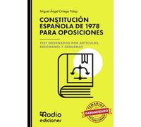 Constitución Española De 1978 Para Oposiciones. Test Ordenados Po R Ar
