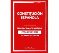 Constitución Española: Edición de Estudio A4 con Fichas de Trabajo