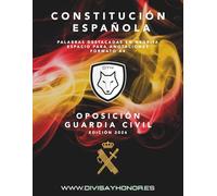 Constitución Española en formato A4: oposición Guardia Civil