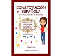 Constitución Española en formato para opositores: presubrayada, resaltada, ilustrada y coloreable