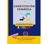 Constitución Española (Ilustrado): Esquematizada a color | Para Opositores | Gran formato