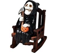 Constprog Figuras en miniatura de la Parca, decoración gótica, decoración de Halloween, regalos de interior para mujeres, libro de lectura (4)