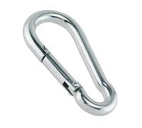 Constrabo | 10x mosquetones de 60x6mm, Calidad de Norma DIN 5299 C | Gancho de Resorte de Acero galvanizado con una Capacidad de Carga de 120kg | Cierre con Resorte con Gancho | Mosquetón de Bomberos