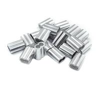Constrabo® | 10x virolas de aluminio 9mm & 10mm | Clips de manga de bucle de engarce de aluminio con férulas dobles | Manguitos de presión, casquillos de aluminio para cables, abrazadera de engarzado