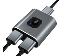Construcción de aleación de aluminio, interruptor bidireccional, compatible con 4K, 3D y HDR para Xbox, PS5/4/3, reproductor Blu-ray, Fire Stick,