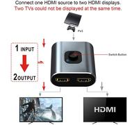 Construcción de aleación de aluminio, interruptor bidireccional, compatible con 4K, 3D y HDR para Xbox, PS5/4/3, reproductor Blu-ray, Fire Stick,