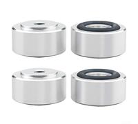 Construcción de aleación de aluminio que proporciona una absorción de impactos excepcional para un rendimiento óptimo de tu configuración de alta fidelidad (un juego (4 piezas) plateado)