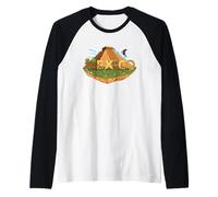 Construcción de Amantes de la Historia Azteca y Maya Mexicana - México Camiseta Manga Raglan