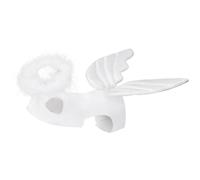 CONSTRUCCIÓN DE PERROS ALINE PARA PERROS - A PET ANGEL, ALAS DEL PERRO DE FUNCIÓN BLANCA, Accesorio para disfraces para mascotas ajustables | Ideal para perros pequeños a grandes, perfectos para f