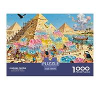 Construcción de pirámides en Egipto Antiguo Puzzle De Madera Impermeable DIY Puzzles De 1000 Piezas para Adultos Divertido Rompecabezas Juegos Desafiantes