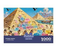 Construcción de pirámides en Egipto Antiguo Puzzle De Madera Impermeable Puzzles De 1000 Piezas Regalos para Adultos Desafiante Y Estimulante Rompecabezas Decoración del Hogar