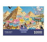 Construcción de pirámides en Egipto Antiguo Puzzle De Madera Impermeable Puzzles De 1000 Piezas Regalos para Adultos Imposible Rompecabezas Juegos Desafiantes