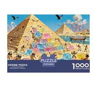 Construcción de pirámides en Egipto Antiguo Puzzle De Madera Impermeable Puzzles De 1000 Piezas Regalos para Adultos Desafiante Y Estimulante Rompecabezas Decoración del Hogar
