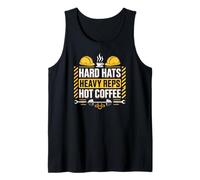 Construcción Hard Hats Heavy Reps Café Caliente Diversión Camiseta sin Mangas