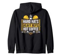 Construcción Hard Hats Heavy Reps Café Caliente Diversión Sudadera con Capucha