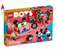 LEGO 41964 Dots | Disney Mickey y Minnie Mouse: Caja de Proyectos de Vuelta al Cole, Juguete, 6en1, Manualidades para Niños y Niñas, Ideas Reyes Personalizados