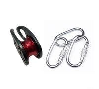 Construcción ligera de la aleación de aluminio de la polea de la capacidad de carga de 20KN para el uso al aire libre con la fricción reducida y compatible con diversos equipos de seguridad