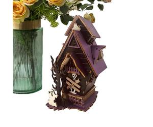 Construcciones Castillo embrujado, decoración casa encantada - Centro de Mesa 3D Iluminado rústico para Comedor, decoración del hogar