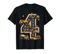 Construction 4th Birthday Boy Excavator Dump Truck Camiseta