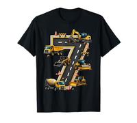 Construction 7th Birthday Boy Excavator Dump Truck Camiseta