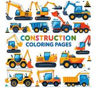 Construction Coloring Pages: Big Trucks, Diggers, Dozers, Dumpers, Excavators, and More - Bold & Easy Coloring Book for Kids