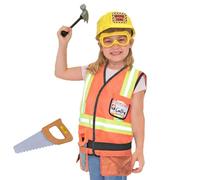 Construction Costume - 5Pcs Kids Tool Set Pretend Play Engineering Clothes