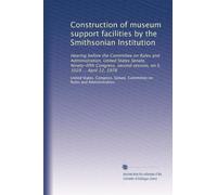 Construction of museum support facilities by the Smithsonian Institution: Hearing before the Committee on Rules and Administration, United States ... second session, on S. 1029 ... April 12, 1978