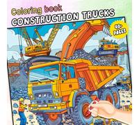 Construction Trucks Coloring Book: Big Machines, Tough Jobs & Builder Fun