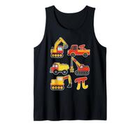 Construction Trucks Pi Day 3.14 Feliz día de Las matemáticas Camiseta sin Mangas