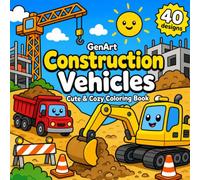 Construction Vehicles: A Bold & Easy Coloring Book for Toddlers and Preschoolers Ages 2-6