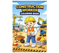 Construction Worker Coloring Book: 50 Fun Construction Site Coloring Pages with Excavators, Cranes and Trucks for Kids