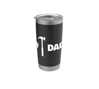 Construction Worker Dad #1 Hammer Graphic Tools Fathers Day Vaso térmico de acero inoxidable de doble pared