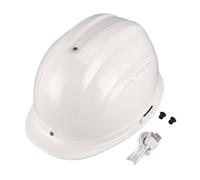 Construction Worker Hard Hat White Color Solar Dual Fan Massage Cooling Safety Helmet for Construction Worker Safety