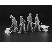 Construction Worker Set A (HASWM03) 1 :3 5 Plástico Modelo Kit Hasegawa