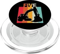 Constructor 5 años cumpleaños construcción camión Amante 5 niño PopSockets PopGrip para MagSafe