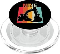 Constructor 9 años cumpleaños construcción camión Amante 9 niño PopSockets PopGrip para MagSafe