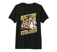 Construido bajo para Mayor Velocidad - Cardigan Welsh Corgi Running Camiseta Premium