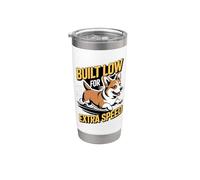 Construido bajo para mayor velocidad - Cardigan Welsh Corgi Running Vaso térmico de acero inoxidable de doble pared