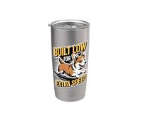 Construido bajo para mayor velocidad - Cardigan Welsh Corgi Running Vaso térmico de acero inoxidable de doble pared