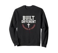 Construido Diferente impulsado por Cristo Cristiano Filipenses 4:13 Sudadera