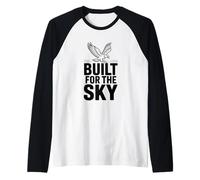 Construido para el espíritu de Aventura del águila cel Camiseta Manga Raglan