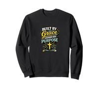 Construido por la Gracia, guiado por un propósito, diseño de fe Cristiana Sudadera