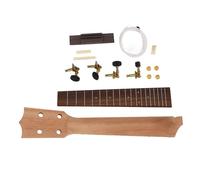 Construya su Propio Kit de Cuello de Ukelele, Conjunto de Ensamblaje de Ukelele de 23 Pulgadas Familiares con Diapasón de Palo de Rosa